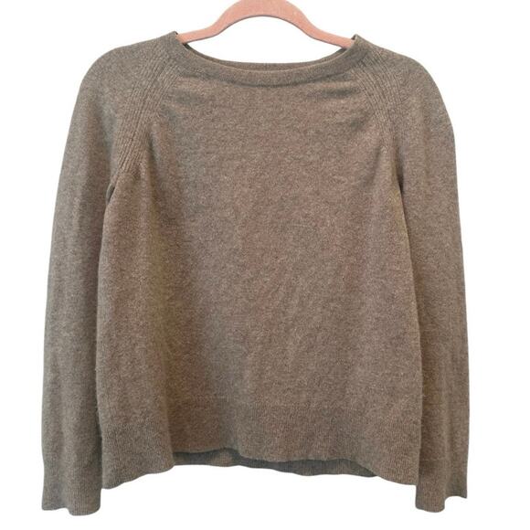 Theory Raglan Classic Crew Neck Soft Cashmere Pullover Sweater Small Minimalist - Picture 7 of 9